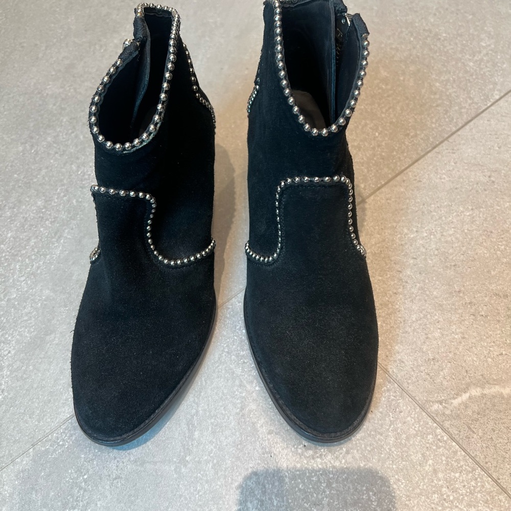 Zadig and Voltaire sued black studded booties